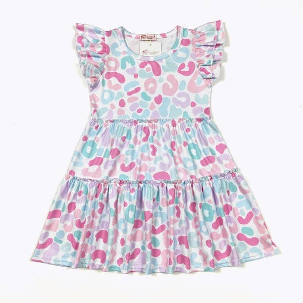 Pink Leo Sprinkles Girls Dress