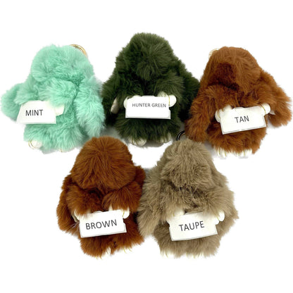 Large Rabbit Pom Pom Key Chain KC0225-6 (12PC): TAUPE - Persnickety Shop