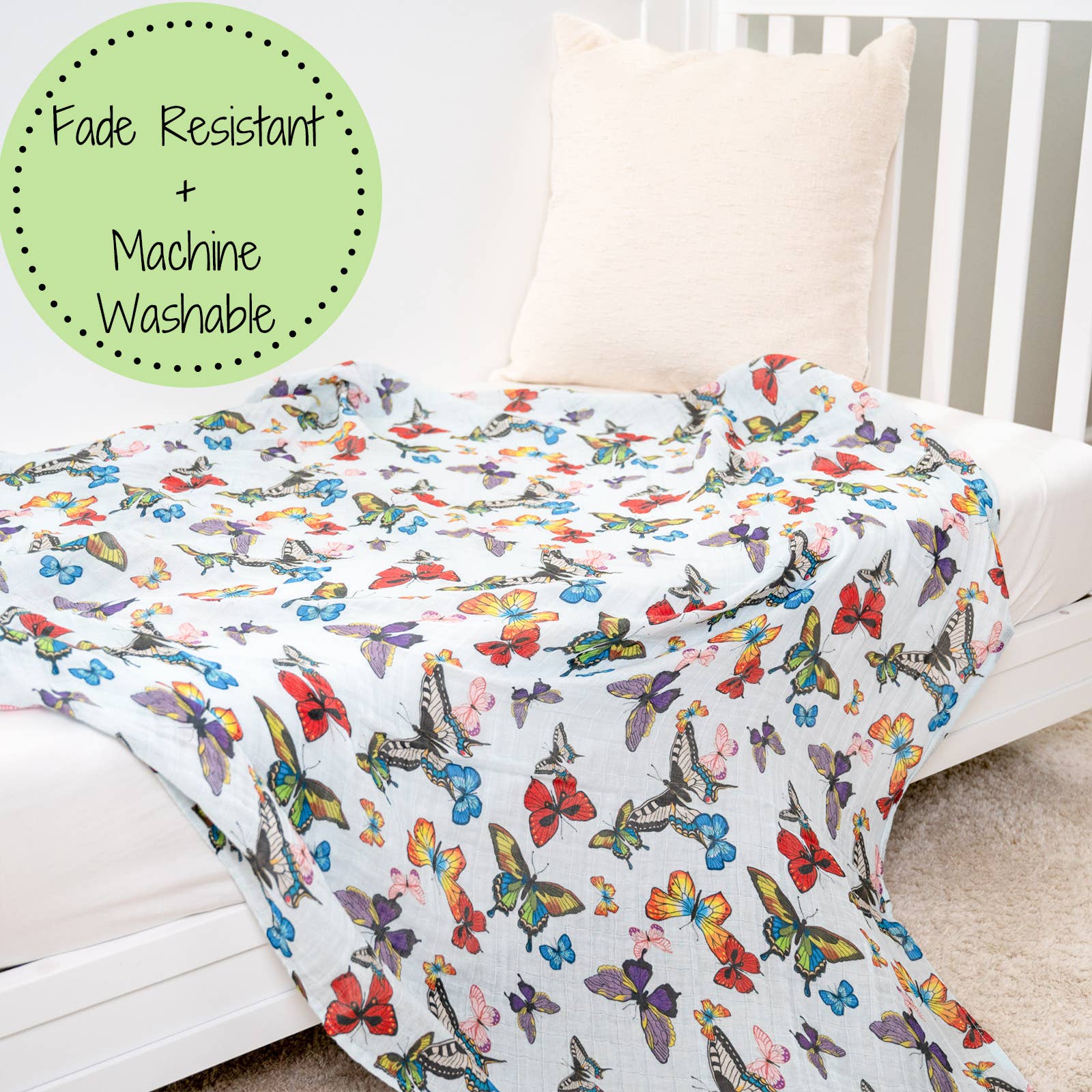 Butterfly Away Baby Swaddle Blanket - Persnickety Shop