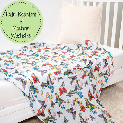 Butterfly Away Baby Swaddle Blanket - Persnickety Shop