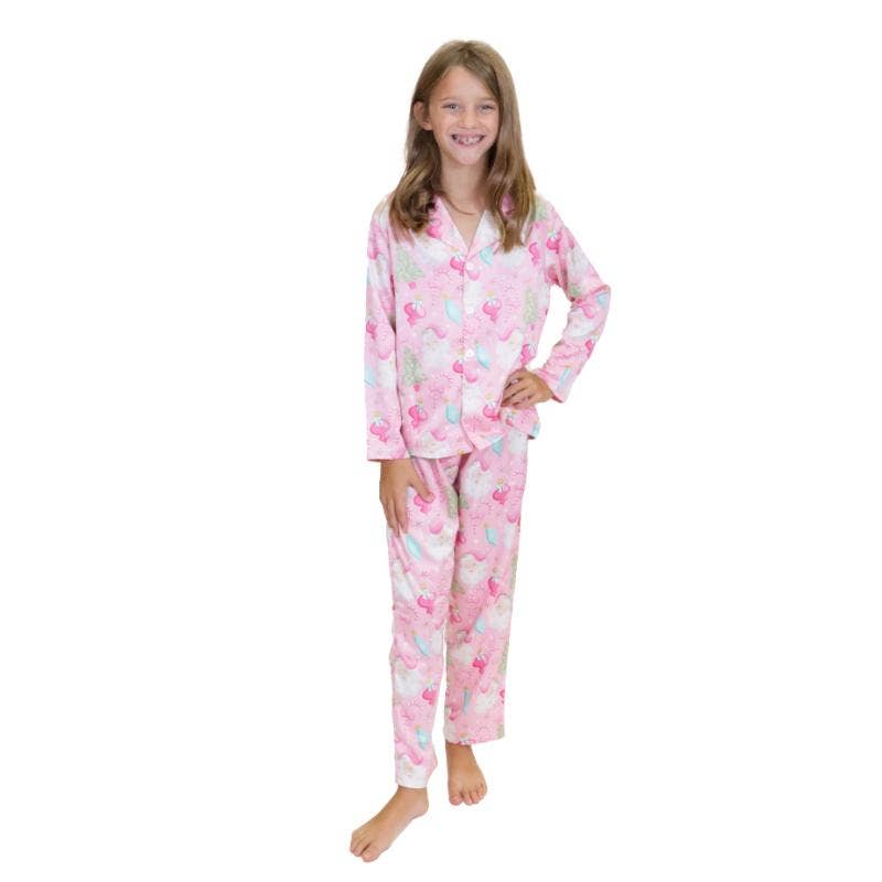 Kids Baby it's Cold Outside Satin Pajama Long Sleeve Set: XS - Persnickety Shop