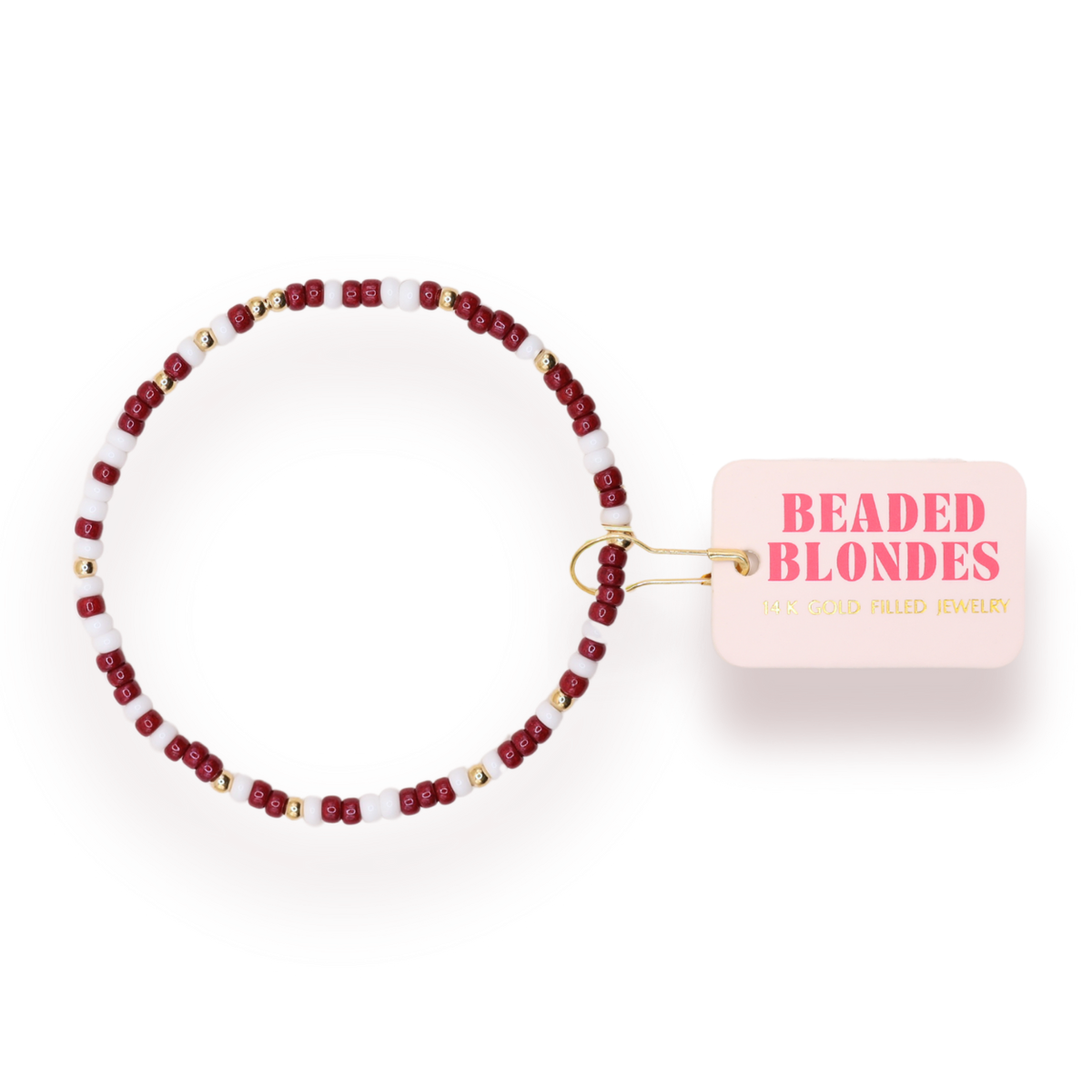 Maroon and White Sprinkle: Gold / Standard 6.75 inch