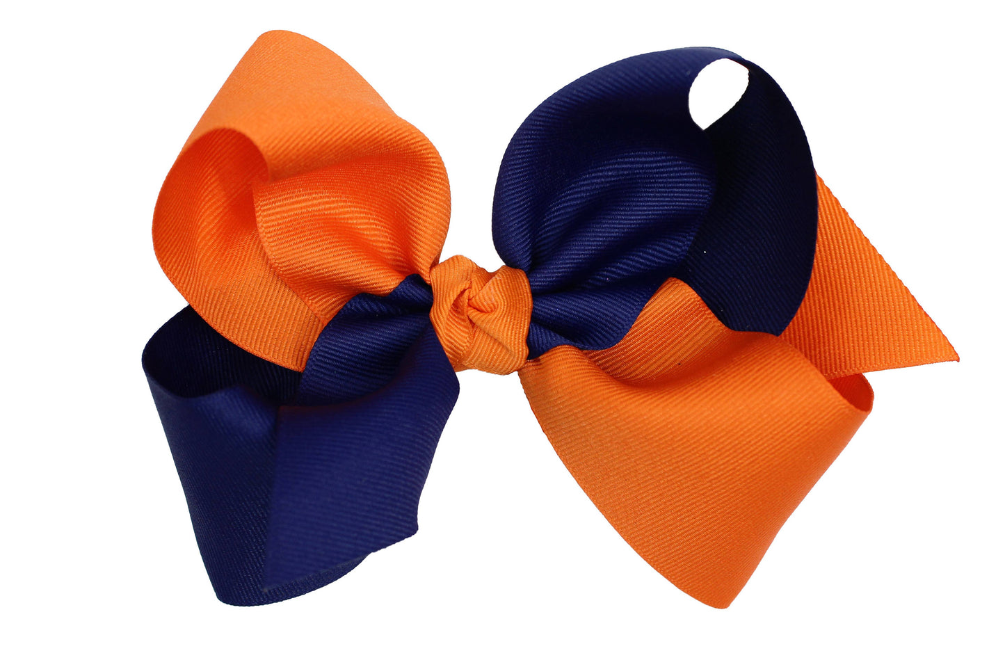 COLLEGIATE CRISSCROSS BOWS: WHITE/ CRANBERRY / 6.5" JUMBO
