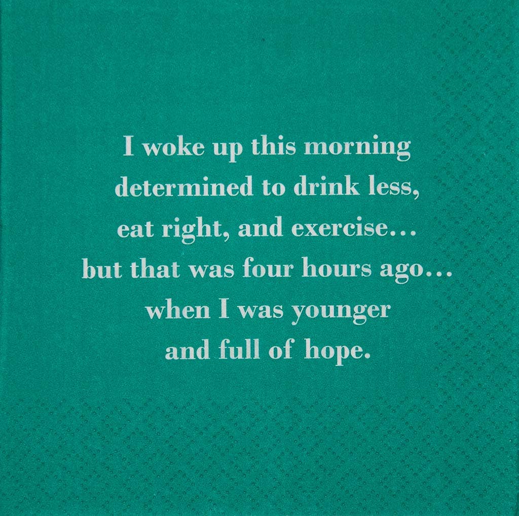 NAPKIN - I woke up this morning determined to drink less... - Persnickety Shop