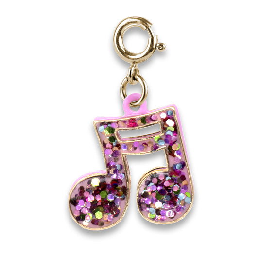 Gold Glitter Music Note Charm - Persnickety Shop