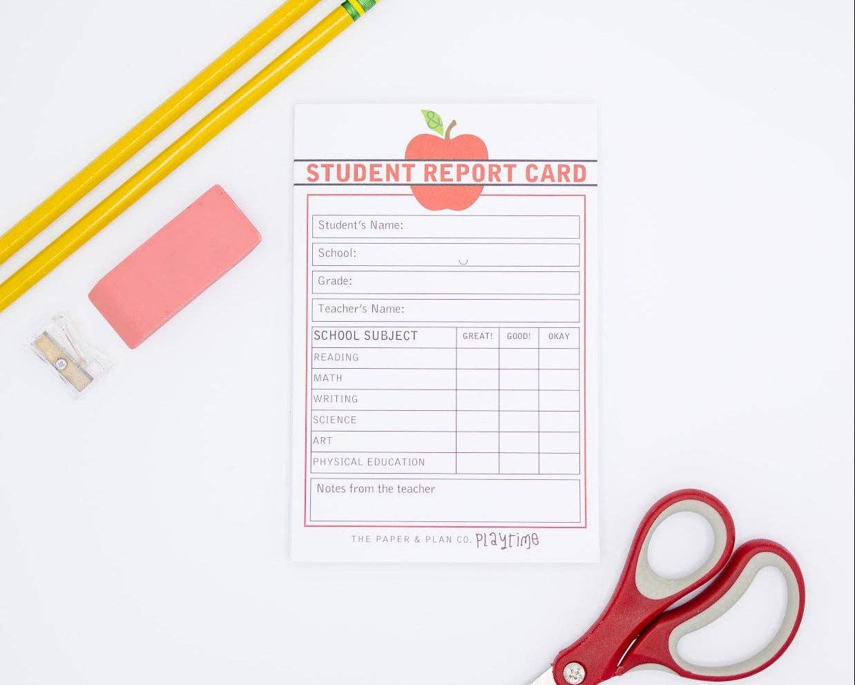 Student Report Card Playtime Pad®