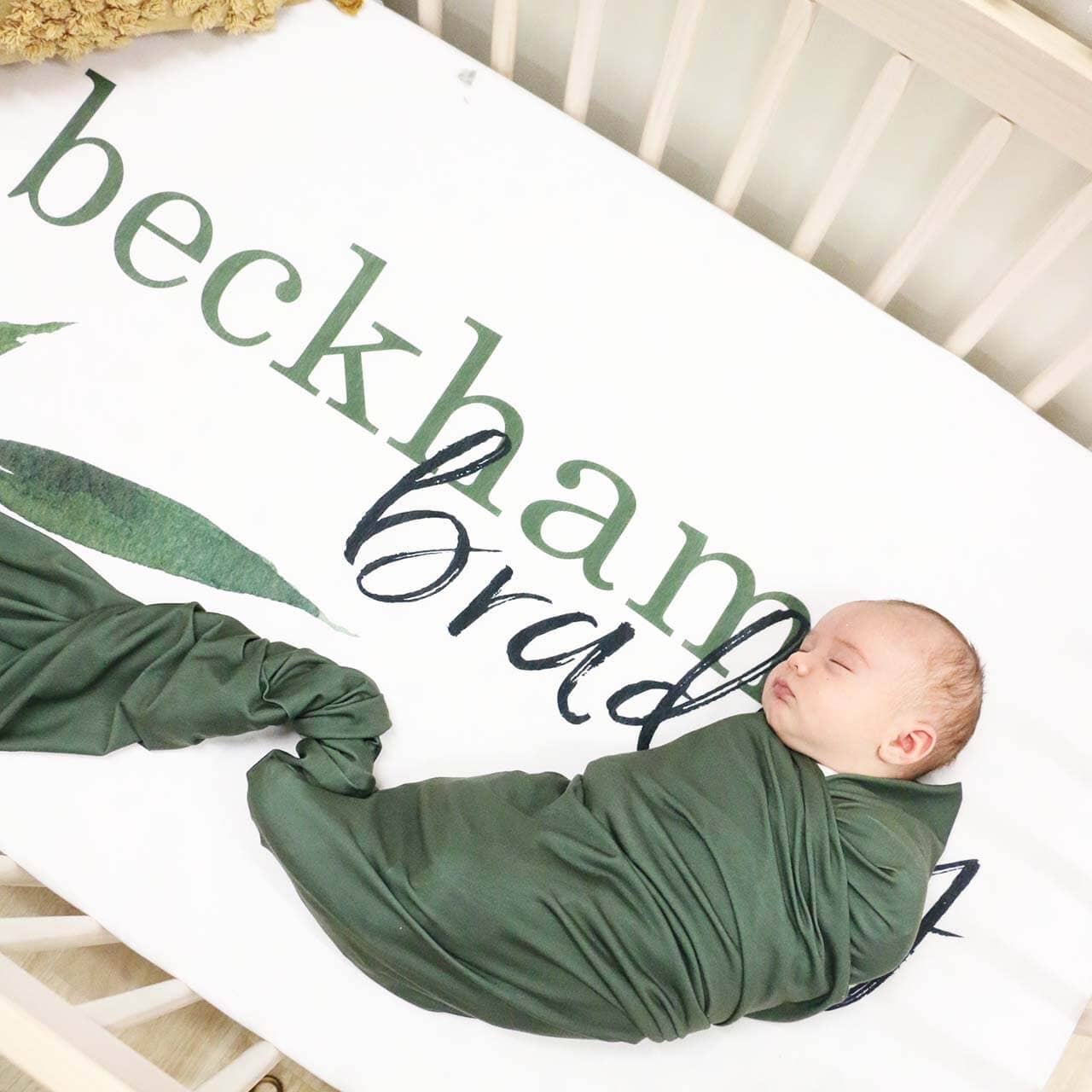 All Solid Bamboo Knit Swaddle Blankets: Olive - Persnickety Shop