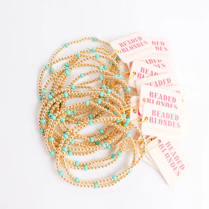 Beaded Blondes Turquoise Poppi Bracelet 6.75 inch