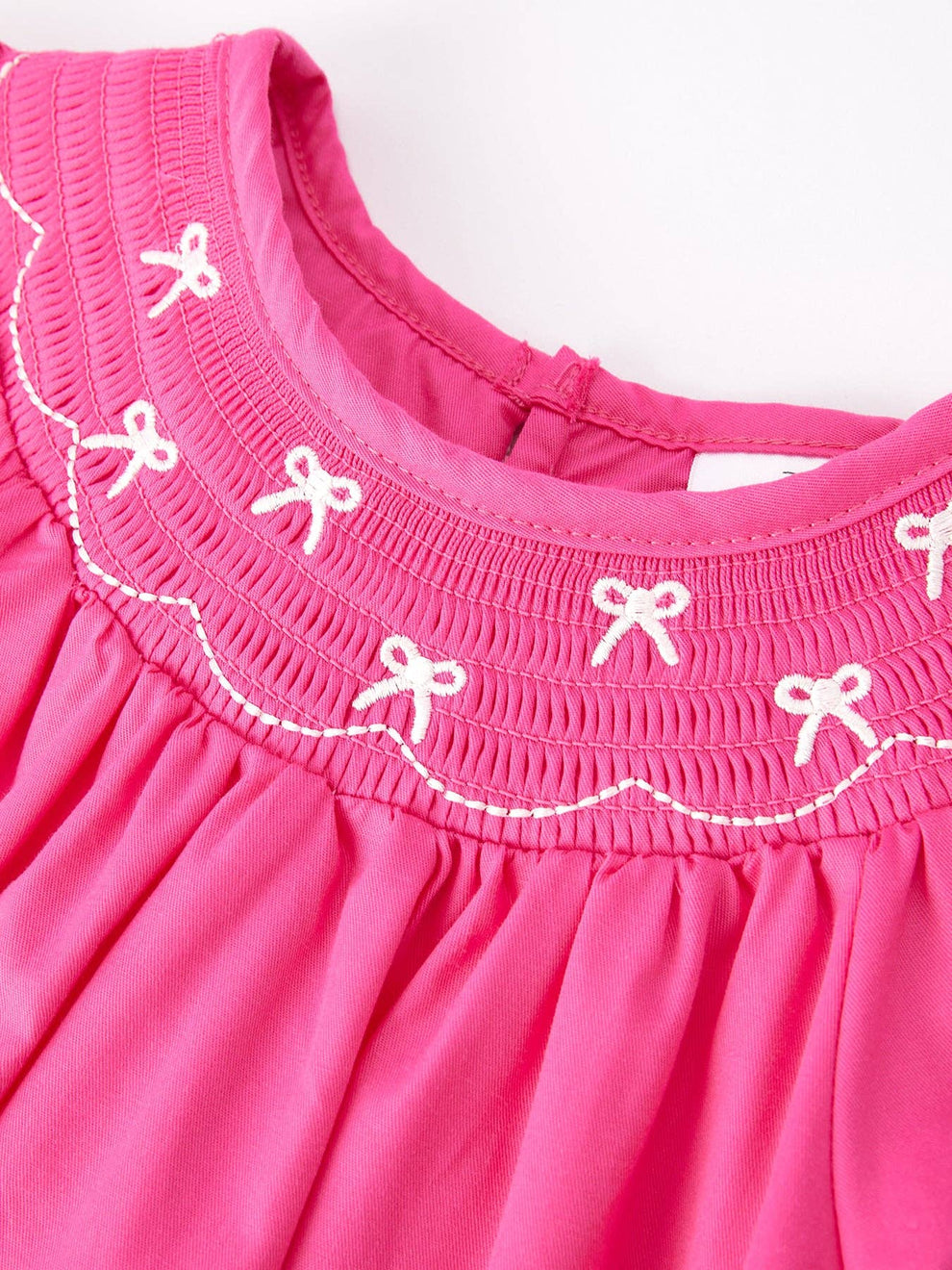 Smocked Bishop Dress- Pink Bows