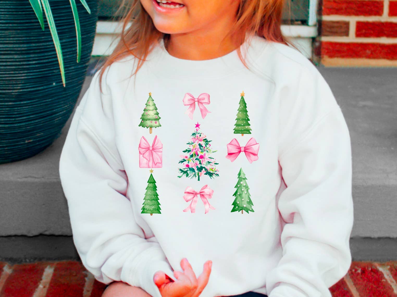 YOUTH Preppy Whimsical Christmas Coquette Sweatshirt : YOUTH L - Persnickety Shop