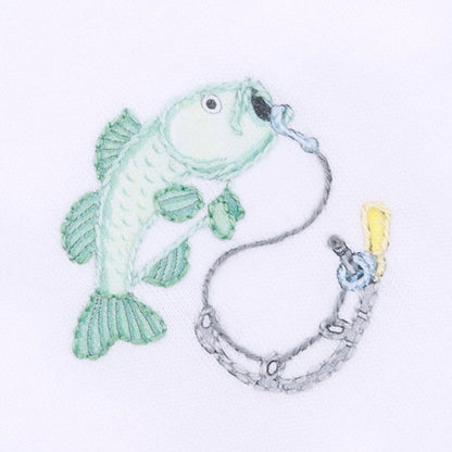 Hook, Line and Sinker Embroidered Zip Footie - Persnickety Shop