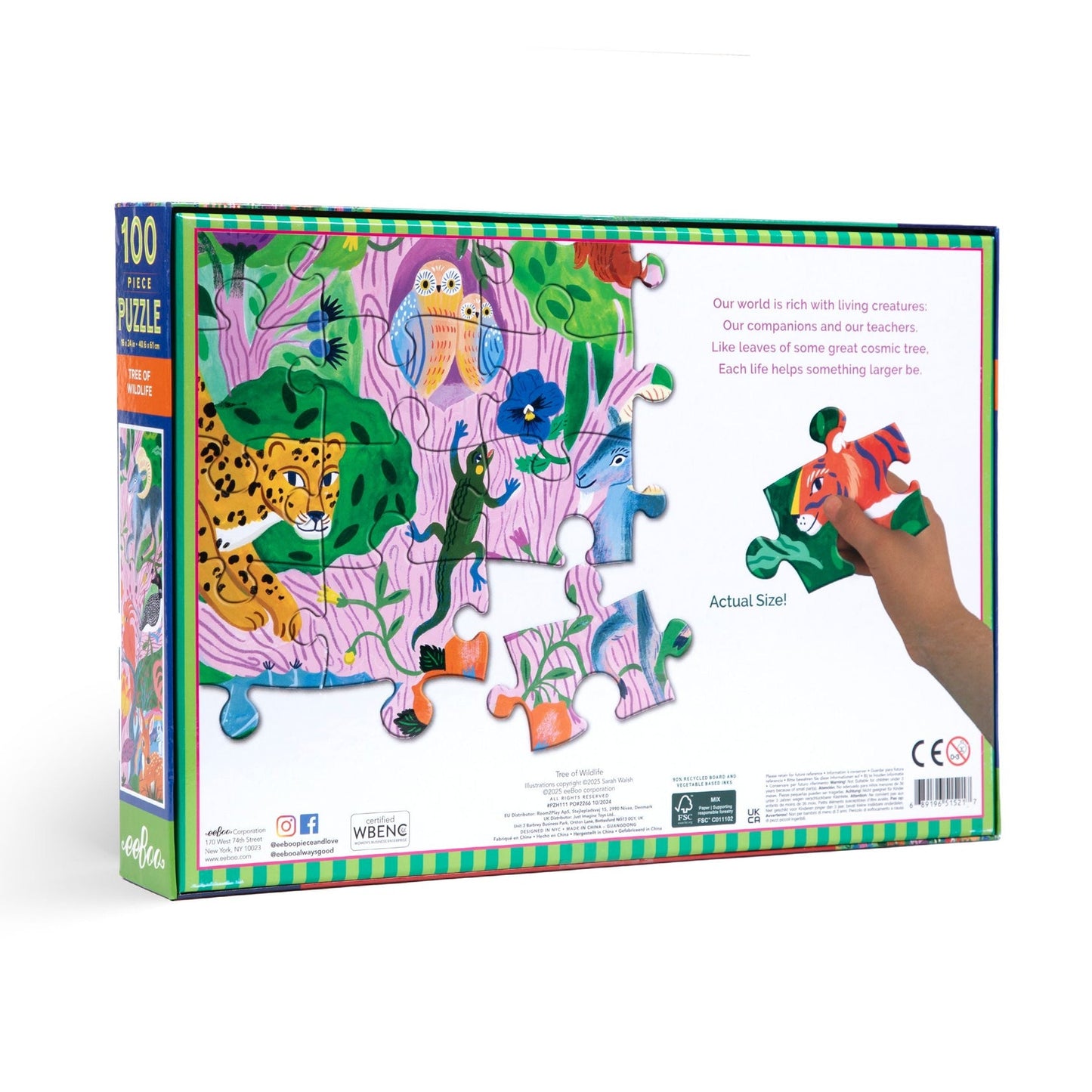 Eeboo Tree of Wildlife 100 Piece Puzzle - Persnickety Shop