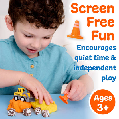 Sensory Mini Play Kit Jar with Cloud Clay: Construction Them