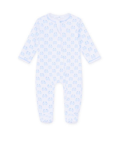 MAGNOLIA BABY Little Crawlers Print Zip Footie - Light Blue - Persnickety Shop