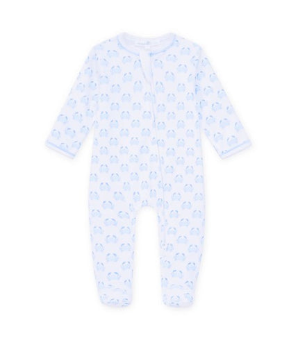 MAGNOLIA BABY Little Crawlers Print Zip Footie - Light Blue - Persnickety Shop
