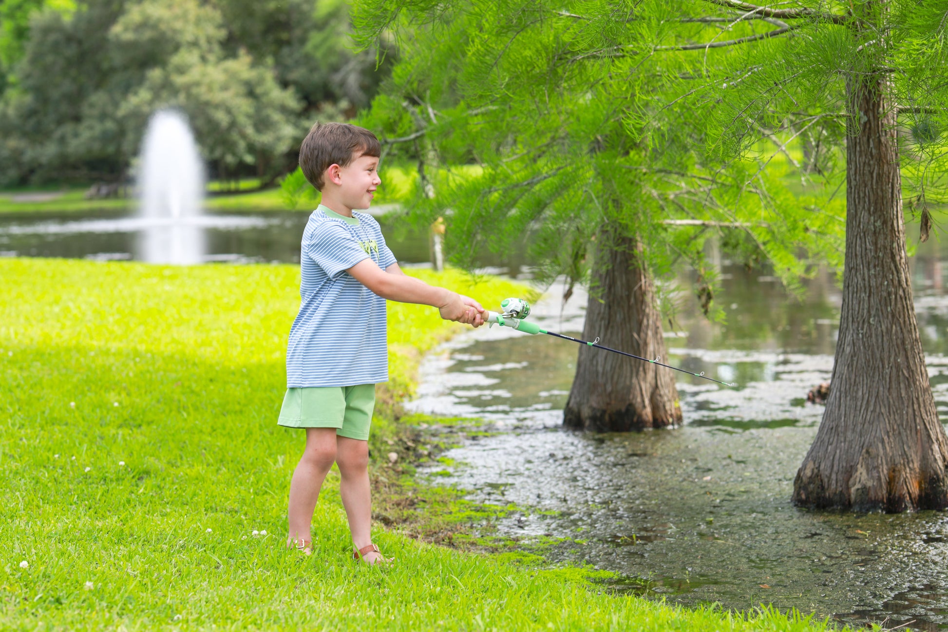 Trotter Street Kids Hooked On Fishing Short Set - Persnickety Shop