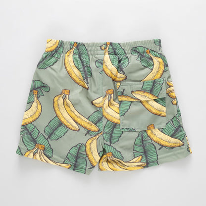 Pink Chicken Baby Boys Swim Trunk - Green Banana Leaves - Persnickety Shop