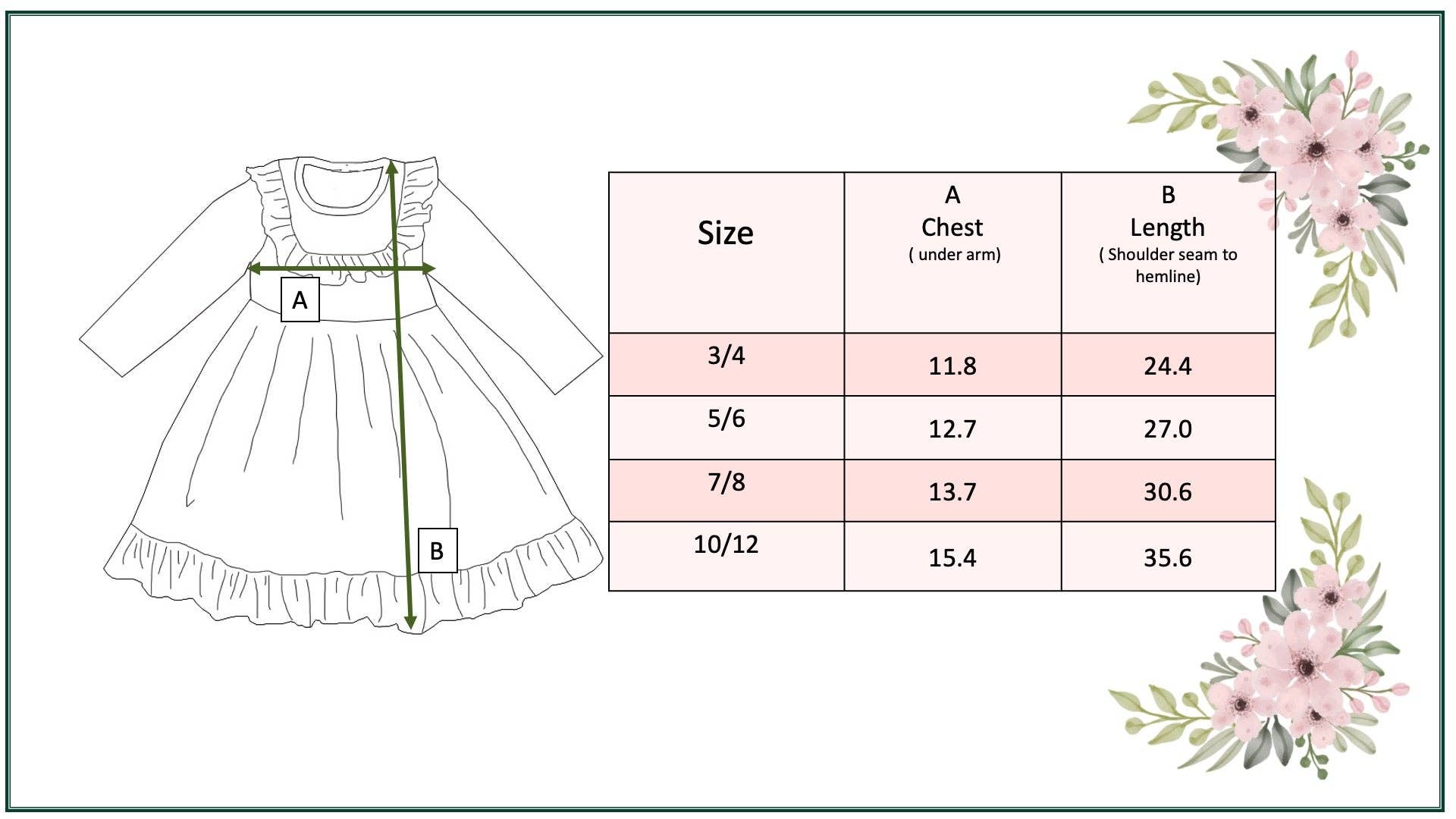 Kids Emerald Green Velvet Ruffle Fancy Christmas Party Dress: 5/6 - Persnickety Shop