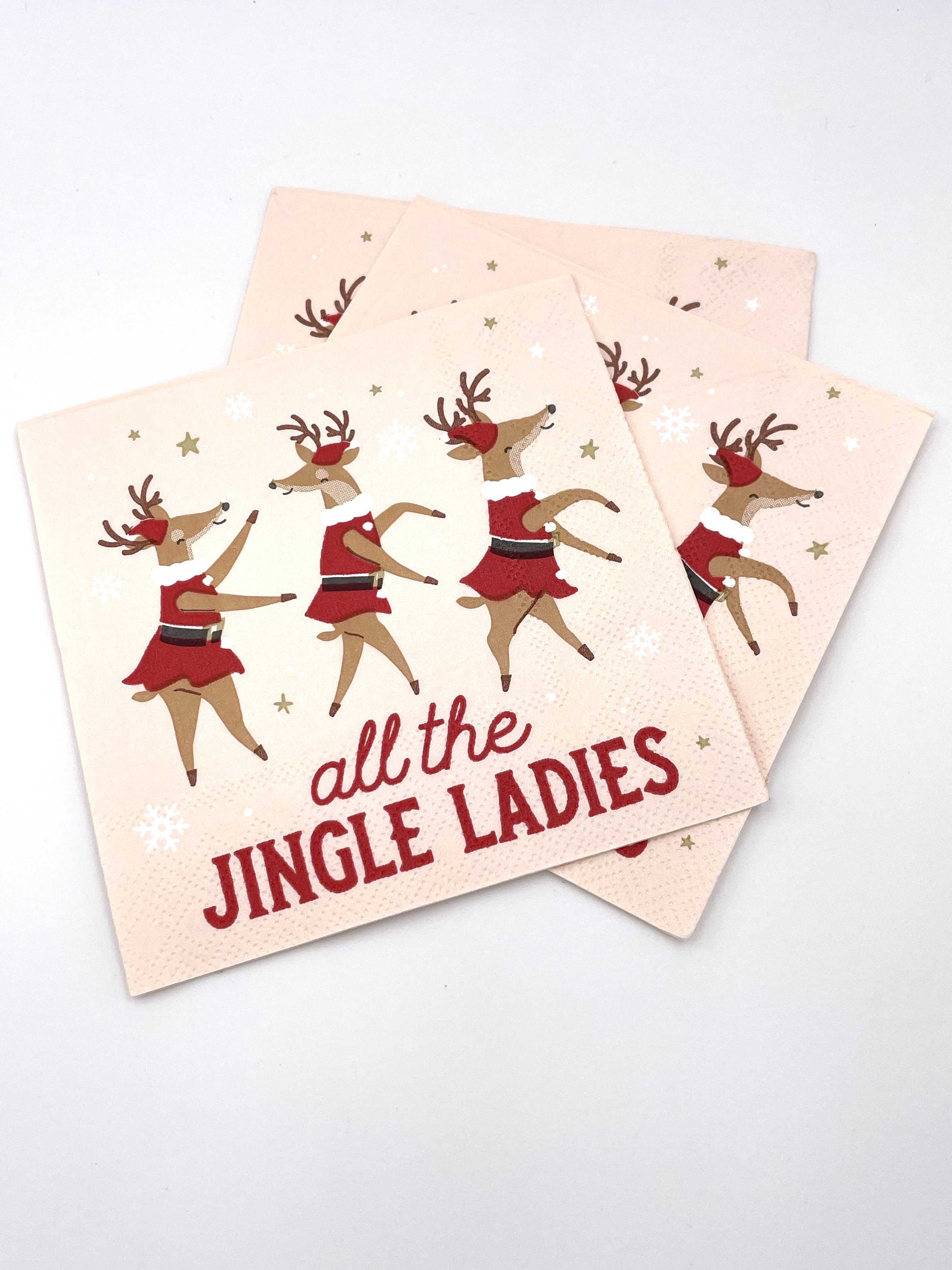 Funny Christmas Cocktail Napkins | Jingle Ladies - 20ct: Default Title - Persnickety Shop