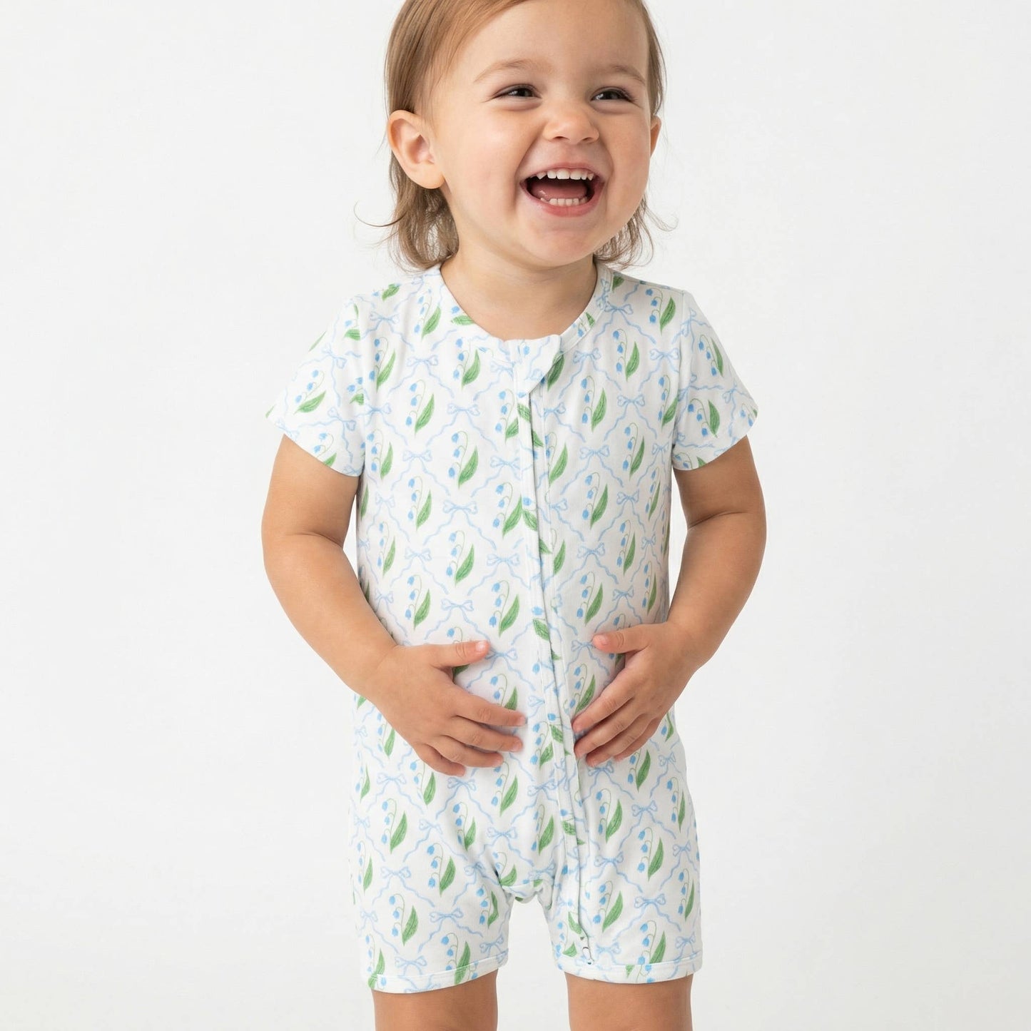 Bluebell Bows Short Sleeve & Shorts Bamboo Sleeper