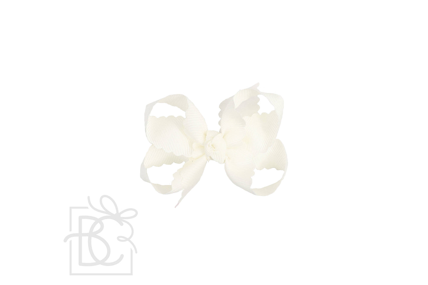 SCALLOPED EDGE BOW: Powder Mint / 5.5" Extra Large - 2.25" Ribbon on Alligator Clip