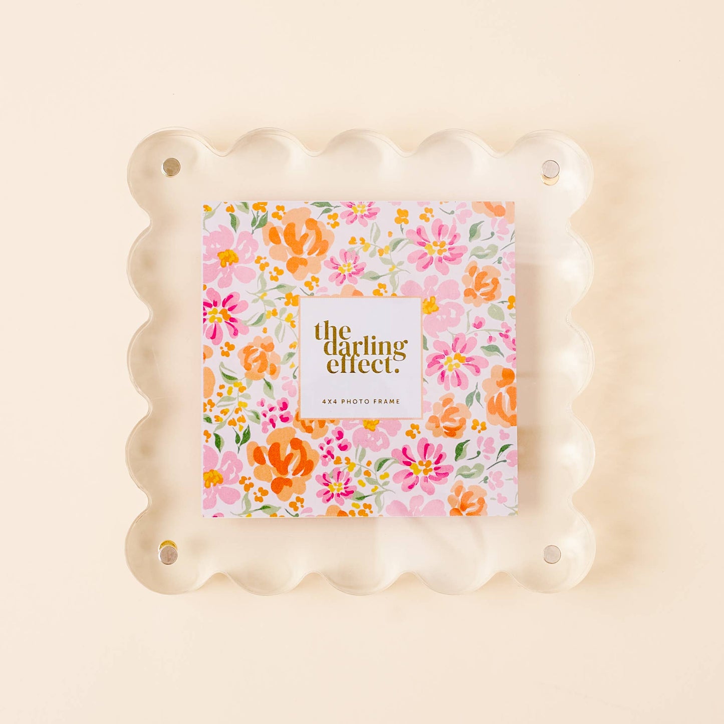 THE DARLING EFFECT Square Scalloped Acrylic Frame-Clear - Persnickety Shop