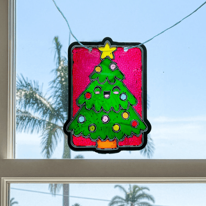 Ooly Mini Scratch & Scribble Window Banner Kit - Festive Friends