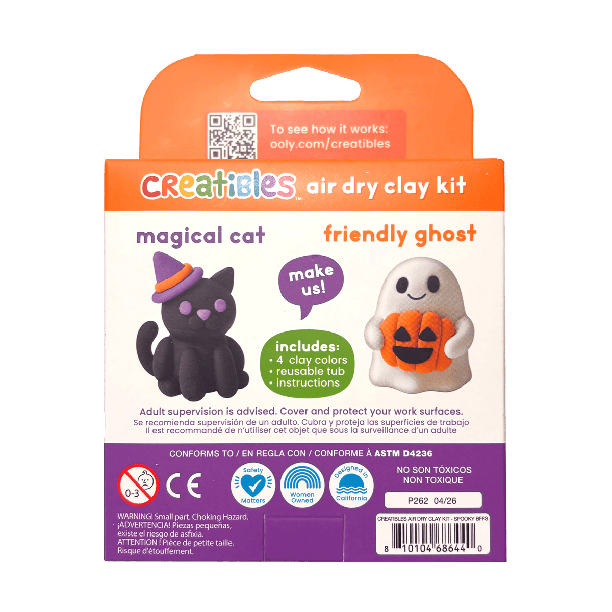 Ooly Creatibles Air Dry Clay Kit - Spooky BFFs