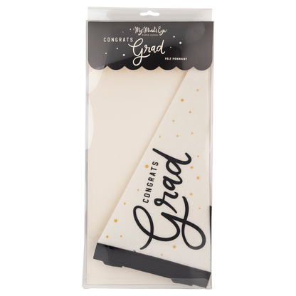 PLHB123 - Congrats Grad Felt Pennant Banner - Persnickety Shop