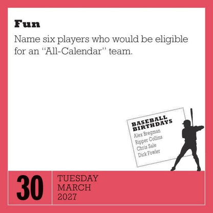 A Year of Baseball Trivia! Page-A-Day® Calendar 2027