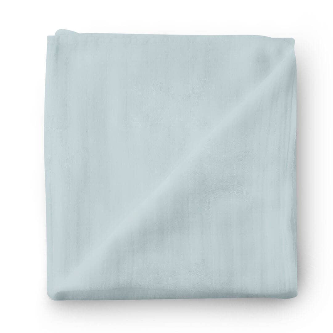 Solid Light Dusty Blue Bamboo Knit Swaddle Blanket - Persnickety Shop