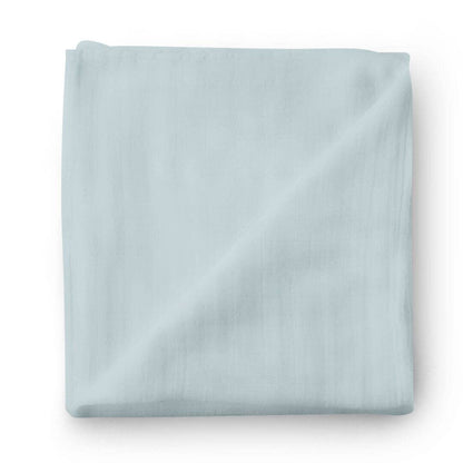 Solid Light Dusty Blue Bamboo Knit Swaddle Blanket - Persnickety Shop