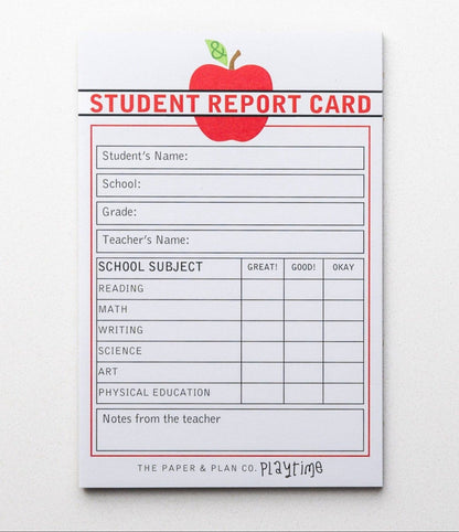 Student Report Card Playtime Pad®