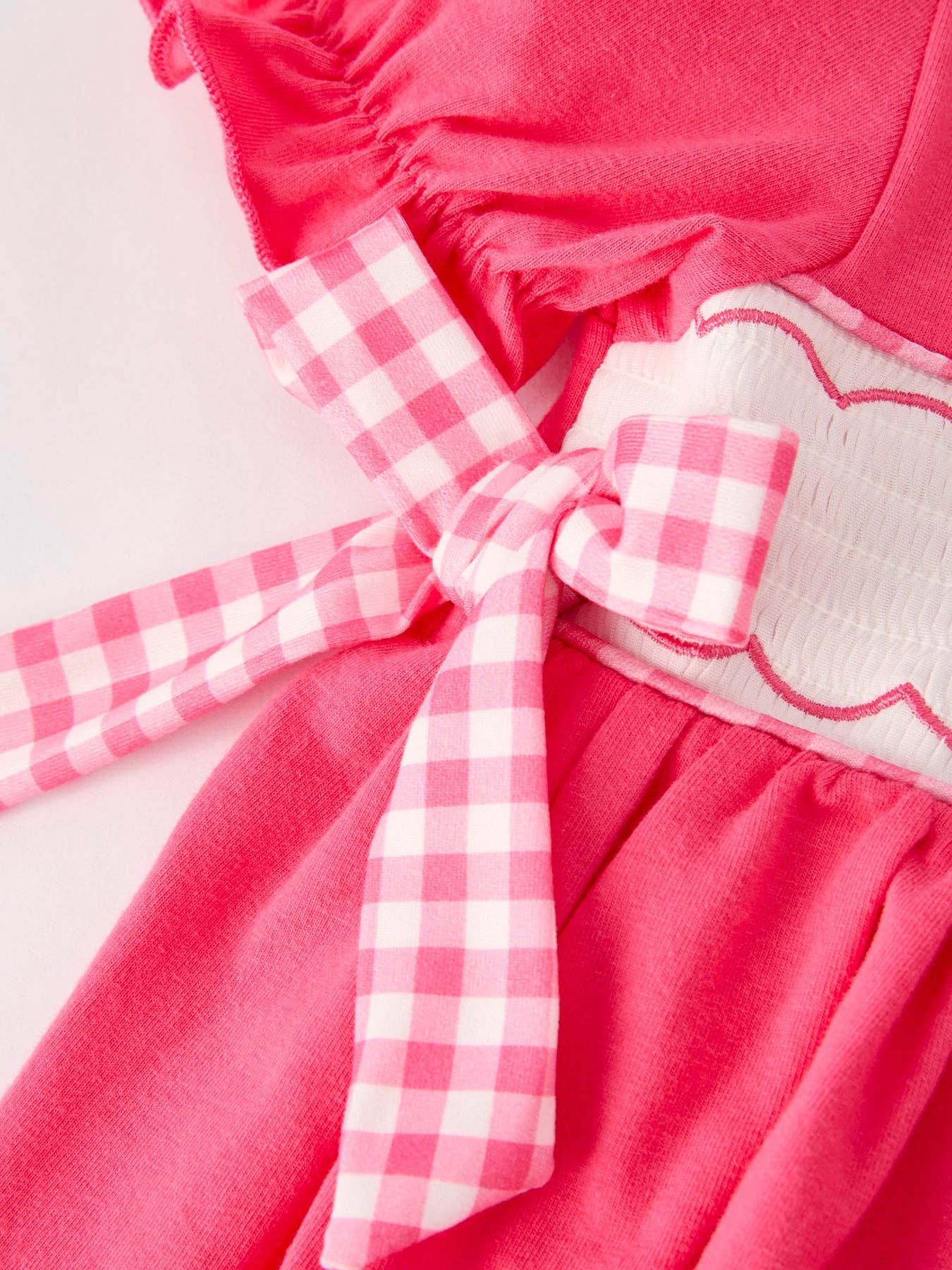 Hot Pink Smocked Church Christ Bishop Christening Dress: 2 - Persnickety Shop