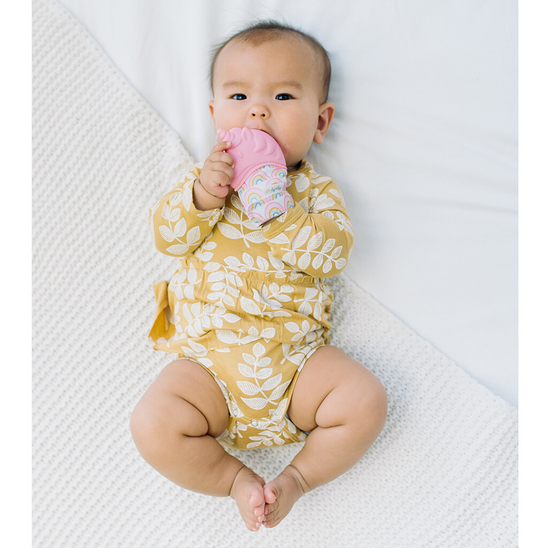 *NEW OPTION* Itzy Mitt™ Silicone Teething Mitts: Bunny - Persnickety Shop