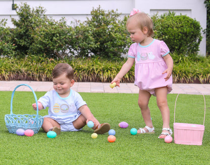 Trotter Street Kids Bunnies & Baskets Bubble - Pink - Persnickety Shop