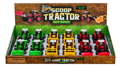 Rollin' Scoop Tractor-Toy Tractor, Farm Toys, Die Cast