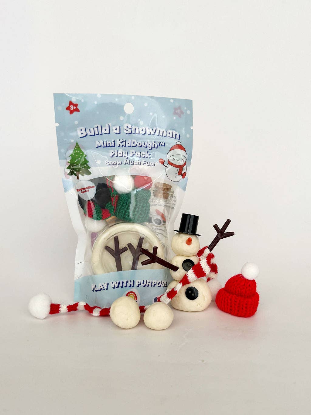 BUILD A SNOWMAN MINI KIDDOUGH PLAY PACK