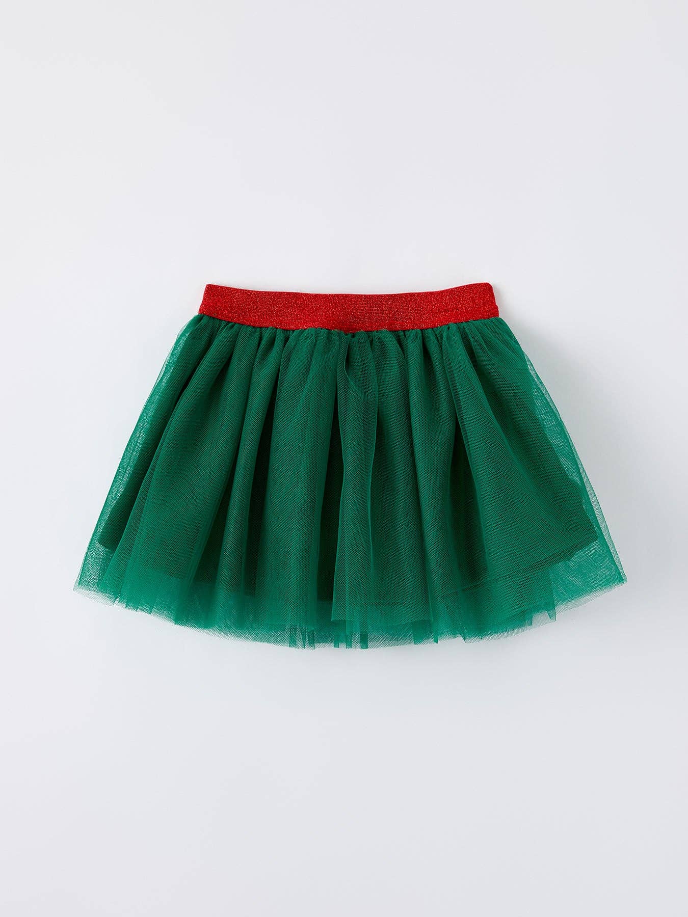 Christmas Candy Cane Sequin Applique Green Tulle Skirt: 2 - Persnickety Shop