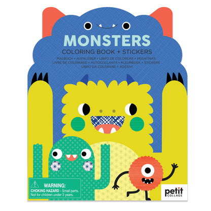 Coloring Book with Stickers: Monsters - Persnickety Shop