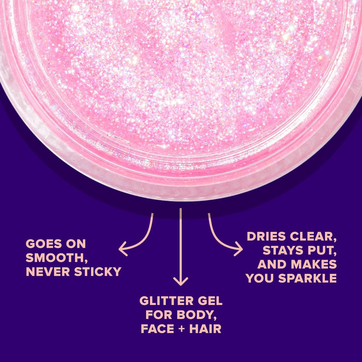 Original Glitter Gel | Flamingo-Pink | Body Glitter | Shiny