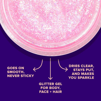 Original Glitter Gel | Flamingo-Pink | Body Glitter | Shiny