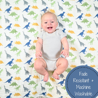 Rawr-Some Baby Muslin Cotton Blanket - Persnickety Shop