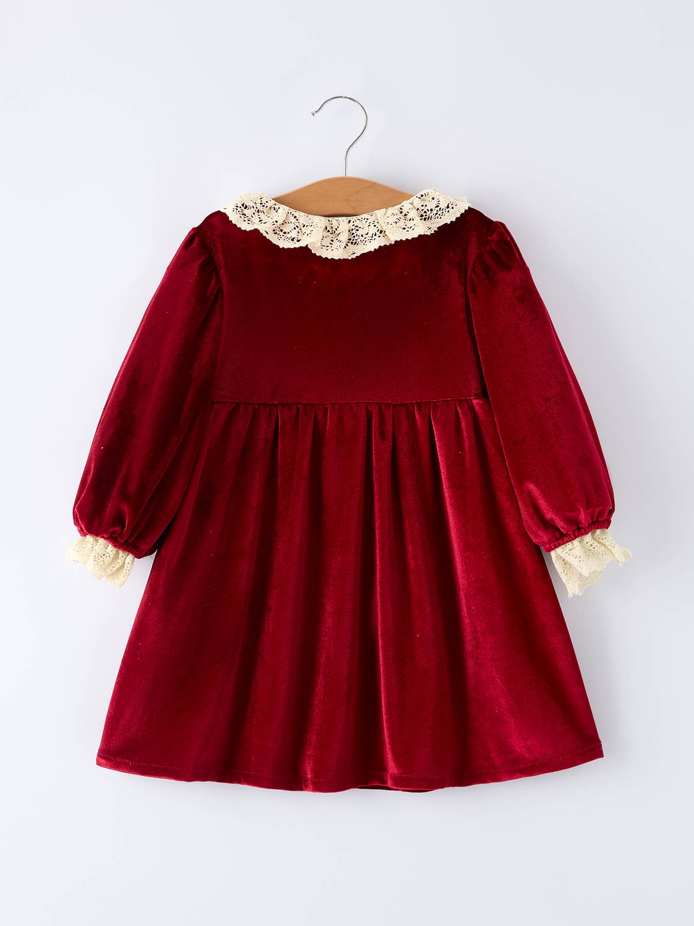 Christmas Long Sleeve Lace Girls' Dress: 4 / Dress - Persnickety Shop
