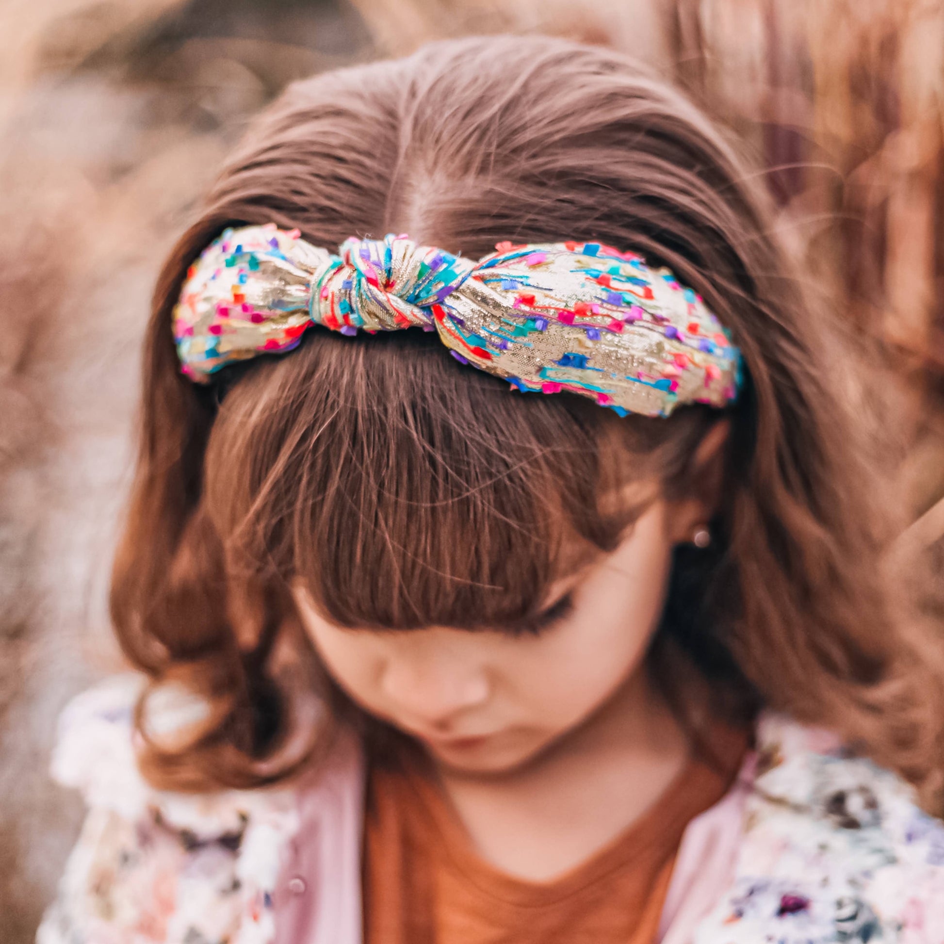 Kids Knot Headband - Confetti Hair Accessories for Girls: Gold - Persnickety Shop