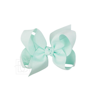 Signature Grosgrain Bow on Clip (New Colors): Baby Blue / 5.5" Huge - 2.25" Ribbon on Alligator Clip