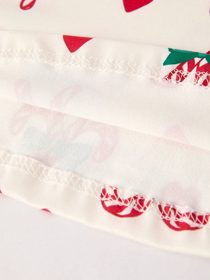 Candy Cane & Heart Christmas Girls Dress: 2 - Persnickety Shop