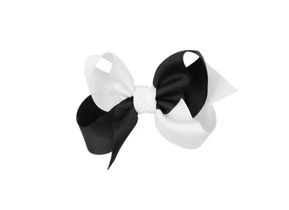COLLEGIATE CRISSCROSS BOWS: WHITE/ CRANBERRY / 6.5" JUMBO