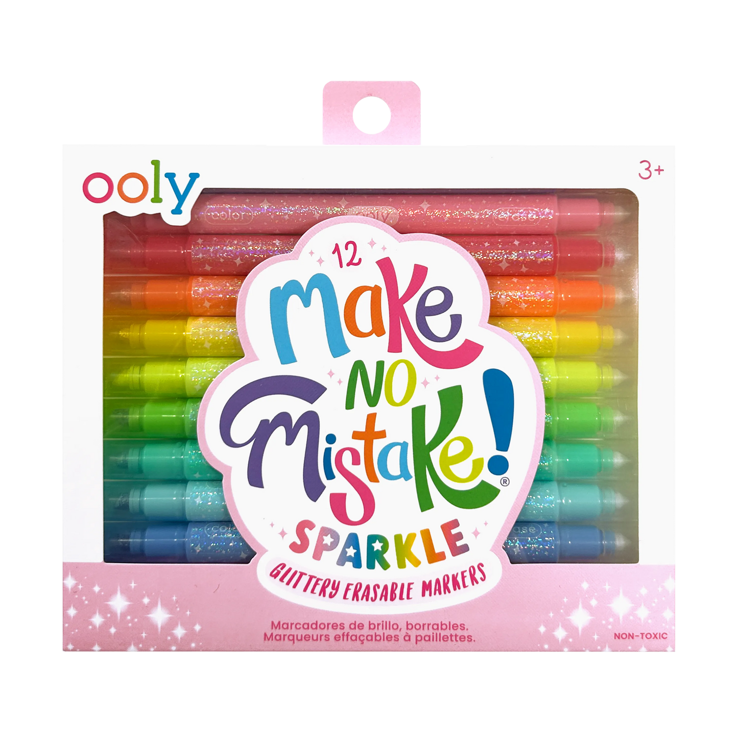 Ooly Make no Mistake! Glittery Erasable Markers - Set of 12