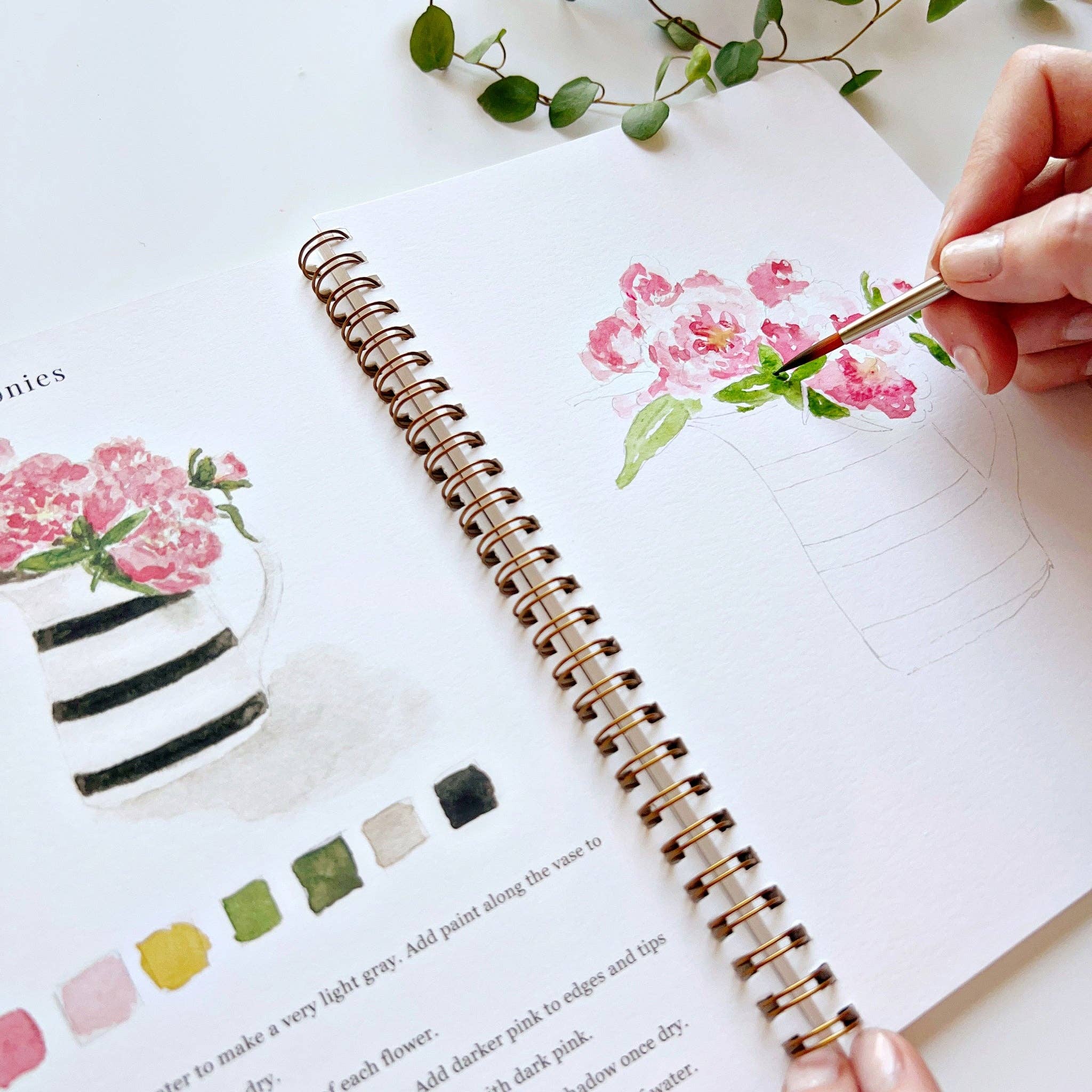 Bouquets watercolor workbook - Persnickety Shop